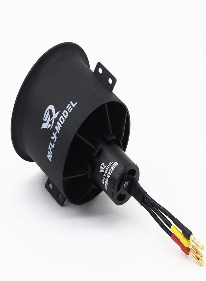 XFLY-MODEL 80mm 12 Blades EDF Ducted Fan with 6S Brushless Inrunner 3280-KV2200 Motor Model Jet Aircraft - Image 3